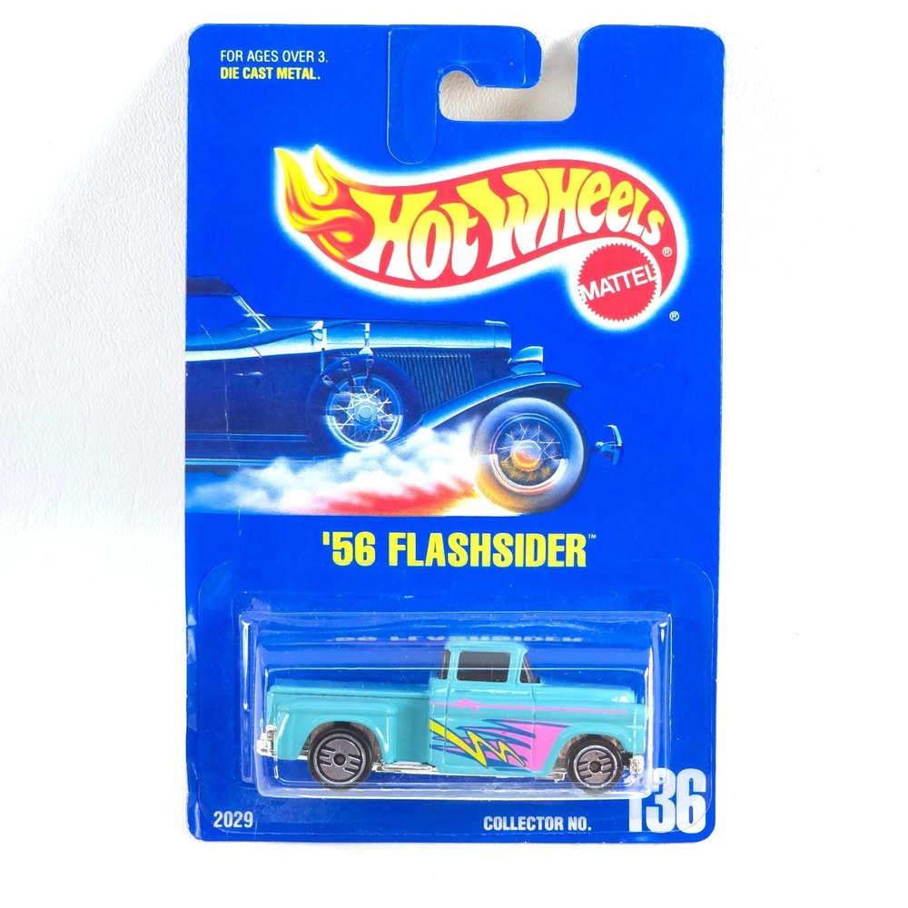Hot Wheels '56 Flashsider 1991 MOC VTG Collector Number 136 90s Y2K Stepside Bed - Picture 3 of 6